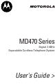 Motorola MD470 Series User Manual