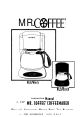 Mr. Coffee NL4 White Instruction Manual