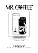 Mr. Coffee TM1 SERIES Instruction Manual