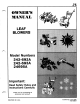 MTD 242-692A Owner's Manual