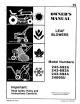MTD 243-692A Owner's Manual