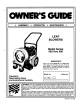 MTD 692 thru 699 Owner's Manual
