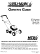 Yard-Man 11B-106C401 Owner's Manual
