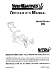 Yard Machines 820 Series Operator's Manual