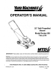 Yard Machines Series 260 Thru 279 Operator's Manual