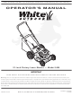 White Outdoor White 54M Operator's Manual