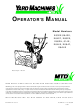 MTD E602E, E642E, E642F, E662E, E662H, 614E, E644E, E644F, E6A4E Operator's Manual