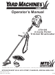 MTD Yard Machines LT31CS Operator's Manual