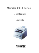 Muratec F-114 Series User Manual