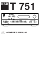 NAD T 751751 Owner's Manual