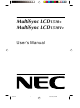 NEC MULTISYNC LCD1510+ Safety Instruction