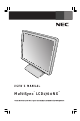 NEC MultiSync LCD1760NX User Manual