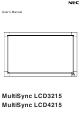 NEC MultiSync LCD3215 User Manual