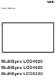 NEC MultiSync LCD4020 User Manual