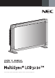 NEC MultiSync LCD3210 User Manual