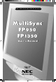 NEC MultiSync FP1350 JC-2241UMW User Manual