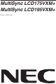 NEC NEC MultiSync LCD195VXM+ User Manual