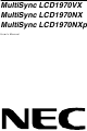 NEC NEC MultiSync LCD1970NX  LCD1970NX LCD1970NX User Manual