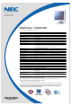 NEC NEC MultiSync LCD2010X  LCD2010X LCD2010X Specification Sheet