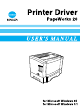 Minolta PRINTER DRIVER 20 User Manual