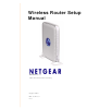 NETGEAR MR814 802.11b Cable/DSL Wireless Router  MR814 MR814 Setup Manual