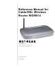 NETGEAR WGR614 Reference Manual