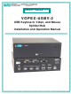 Network Technologies NTI VOPEX VOPEX-USBV Installation And Operation Manual
