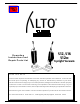 Alto S12 Operating Instructions And Repair Parts List