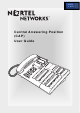 Nortel Central Answering Position User Manual