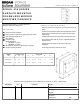 NuTone Surface Mounted Frameless Mirror Medicine Cabinets 235 Specification Sheet