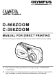 Olympus CAMEDIA C C-350ZOOM Printing Manual