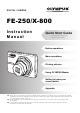 Olympus FE-250/X-800 Instruction Manual