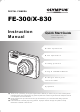 Olympus Stylus 830 Instruction Manual