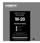 Olympus W 20 Instructions Manual