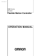Omron HOME SECURITY SYSTEM - MOTION SENSOR FQM1-CM001 Operation Manual