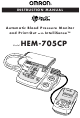 Omron IntelliSense HEM-705CP Instruction Manual
