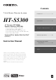 Onkyo HT-S5300 Instruction Manual