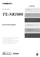 Onkyo TX-NR1008 Instruction Manual