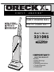 Oreck 2310RS User Manual