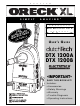 Oreck DTX 1200A User Manual
