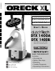 Oreck XL SIMPLY AMAZING dutchTech DTX 1400A User Manual