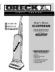 Oreck XL2090RSM User Manual