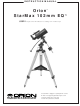 Orion StarMax 102mm EQ Instruction Manual