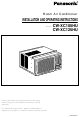 Panasonic CW-XC105HU Installation And Operating Instructions Manual