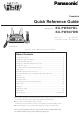 Panasonic KX-PW607DL Quick Reference Manual