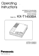 Panasonic kx t1450 Operating Instructions Manual