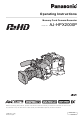 Panasonic AJ-HPX2000 Operating Instructions Manual