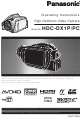 Panasonic HDC-DX1PC Operating Instructions Manual