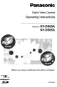 Panasonic NV-DS60A Operating Instructions Manual