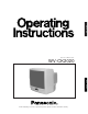 Panasonic WV-CK2020 Operating Instructions Manual